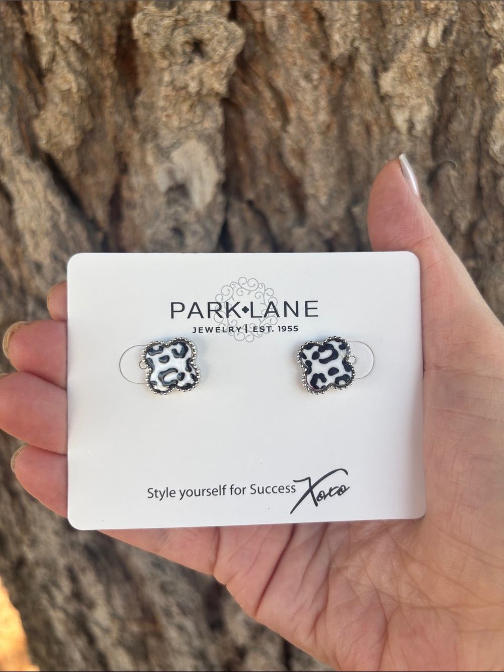 Icon White Leopard Earrings
